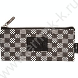 Пенал-плоский на молнии 21,5*9*1см "TOTAL BLACK" /антивандал.иск.кожа | Фото 1