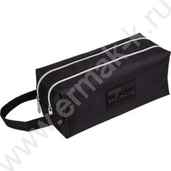 Пенал-прямоугольный 21*9*9см "TOTAL BLACK", 2 отдел. на молнии, текстиль | Фото 1