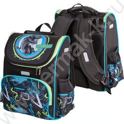 Ранец жесткий Lite. T-Rex Dino, 34*27*20см, эргон. вентил. спинка, светоотр. вставки, уплот.лямк | Фото 1