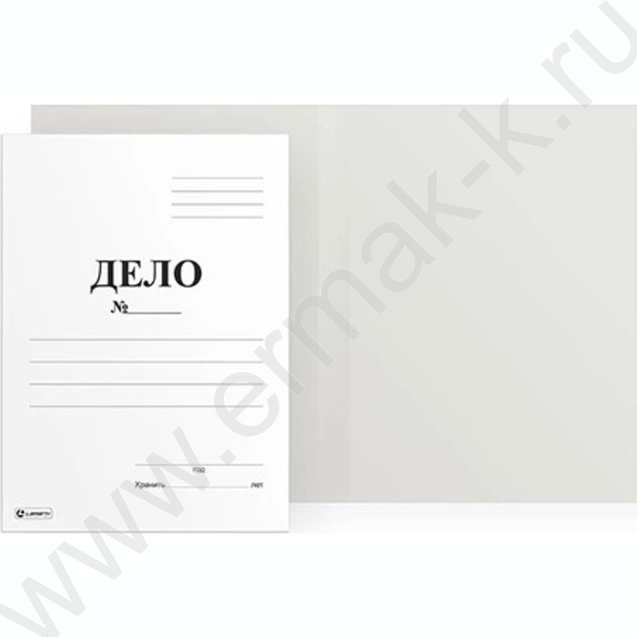 Скоросшиватель Дело картон белый б/зажима A4 360г/м² мелованный | Фото 1