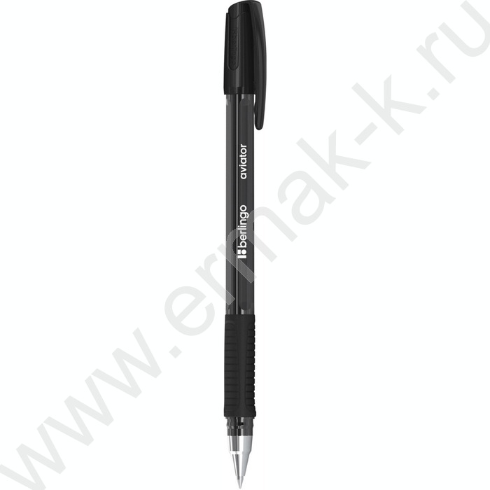 Ручка шар "Aviator" 0,7мм черная /резин. грип | Фото 1