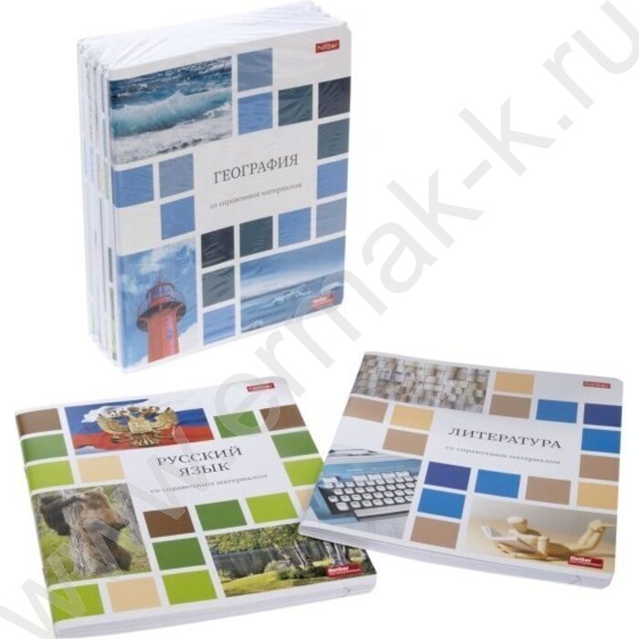 Тетрадь предметная 48л Набор 10шт "Цветная мозаика" /с интерактивн.справочн.инф./ | Фото 1