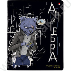 Тетрадь предметная 48л "Зверобудни" Алгебра /мат.лам. Soft Touch | Фото 1