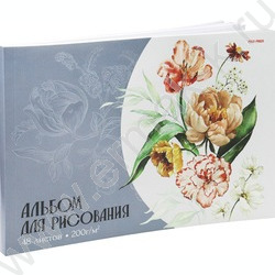 Альбом д/рисования 48л "Цветы в акварели" ассорти | Фото 1