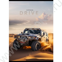 Тетрадь  96л А4 клетка "Серебристый внедорожник" /софт-тач/ | Фото 1