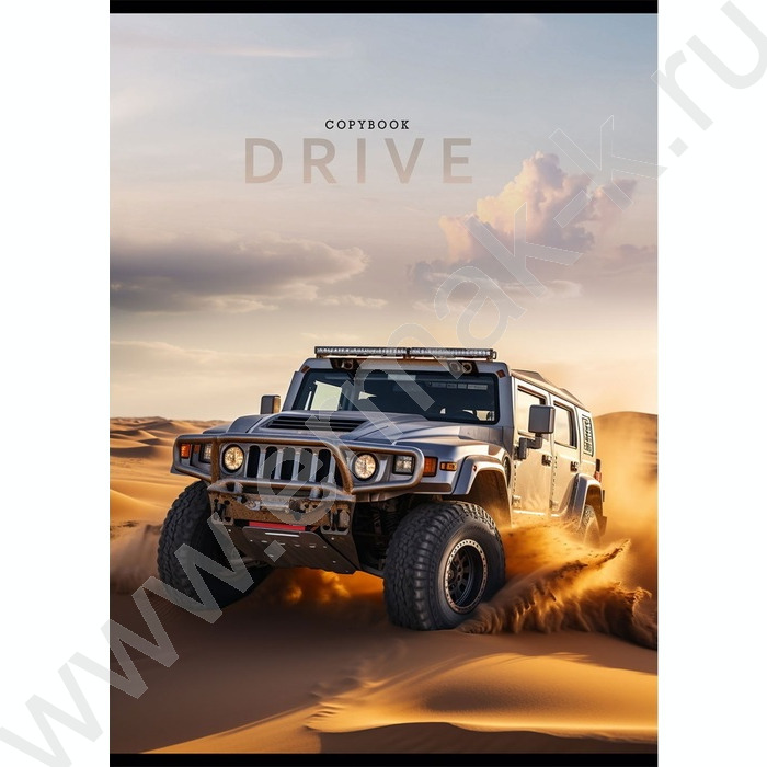 Тетрадь  96л А4 клетка "Серебристый внедорожник" /софт-тач/ | Фото 1