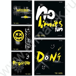 Тетрадь  48л клетка "Граффити" ассорти | Фото 1