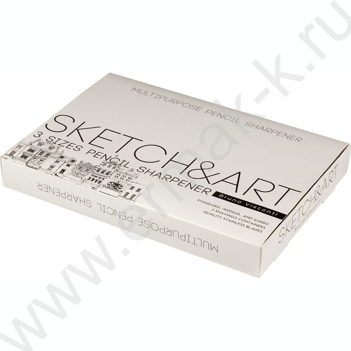 Точилка 3отв. разного диаметра метал+пластик /с двумя контейнерами/ Sketch&art | Фото 5