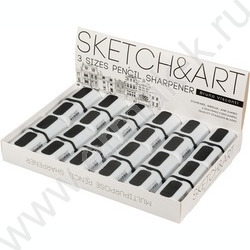 Точилка 3отв. разного диаметра метал+пластик /с двумя контейнерами/ Sketch&art | Фото 6