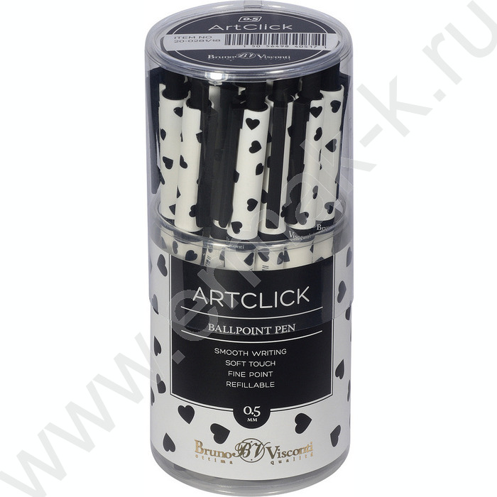 Ручка шар авт ArtClick. Сердечки синяя 0,5мм | Фото 4