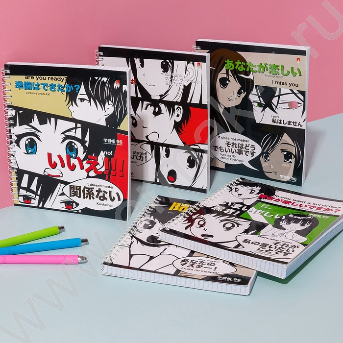 Тетрадь  96л А5+ клетка/спираль "Manga Anime" ассорти | Фото 9