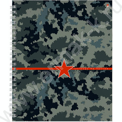 Тетрадь  96л А5+ клетка/спираль "Милитари" ассорти | Фото 3