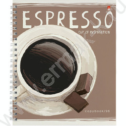 Тетрадь  96л А5+ клетка/спираль "Счастье в кофе" ассорти | Фото 3