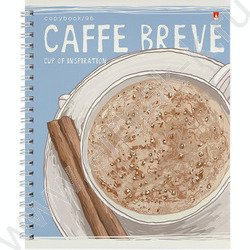 Тетрадь  96л А5+ клетка/спираль "Счастье в кофе" ассорти | Фото 4