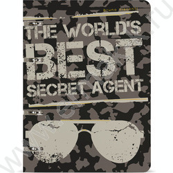 Тетрадь  80л линейка/кольца "Sesret agent" сменный блок /матовая ламинация Soft Touch, фольга | Фото 1