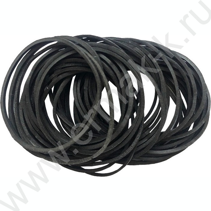 Резинка банковская /  50г 60мм, черный цвет "TOTAL BLACK" | Фото 1