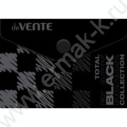 Папка-конверт на кнопке А7 10,5*7,4см "TOTAL BLACK" непрозр. черная с дизайом, 180мкм /ассорти | Фото 1
