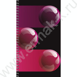 Тетрадь  80л линейка/спираль/тв.обл."Розовые шары" /глянец/ | Фото 1