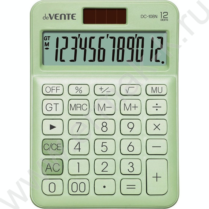 Калькулятор DC-108N-G /98*136*31мм, двойное питание /салатовый, 12 разряд | Фото 1