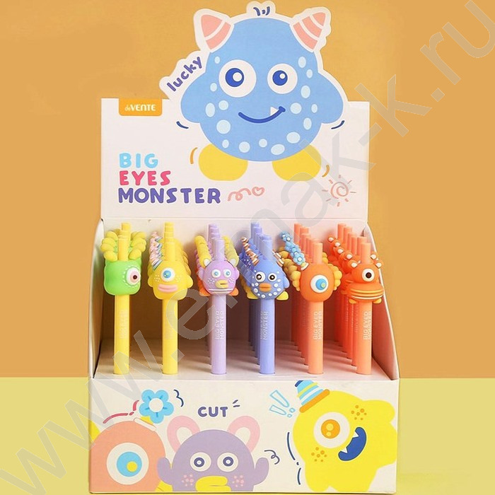 Ручка шар авт 0,7мм синяя "Big Eyes Monster" /ассорти | Фото 1