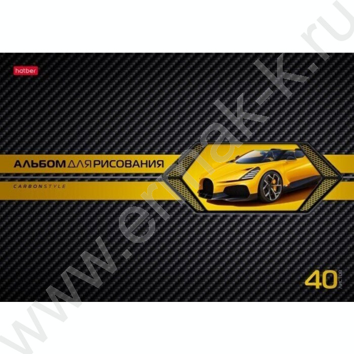 Альбом д/рисования 40л "AutoCarbon" /лак/ 5видов | Фото 3