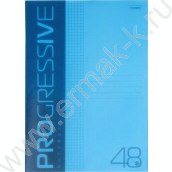 Тетрадь  48л А4 клетка/пл.обл. "PROGRESSIVE Синяя" | Фото 1