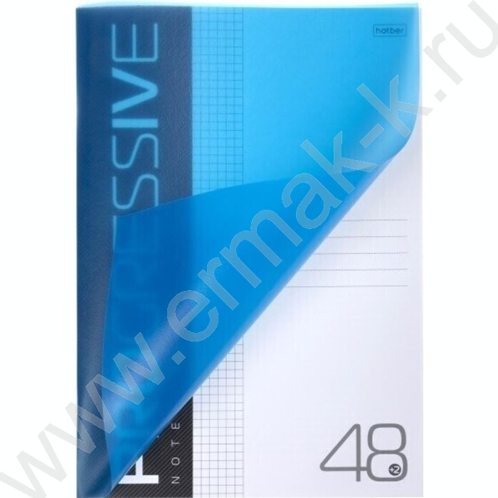 Тетрадь  48л А4 клетка/пл.обл. "PROGRESSIVE Синяя" | Фото 3