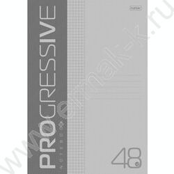 Тетрадь  48л А4 клетка/пл.обл. "PROGRESSIVE Серая" | Фото 1
