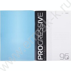 Тетрадь  96л А4 клетка/пл.обл. "PROGRESSIVE Синяя" | Фото 3