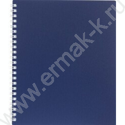 Тетрадь  80л клетка/спираль/пластик.обл. "VELVET  Синяя" | Фото 1