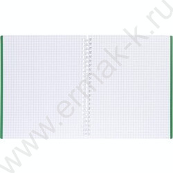 Тетрадь  80л клетка/спираль/пластик.обл. "VELVET  Зеленая" | Фото 2