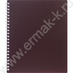 Тетрадь  80л клетка/спираль/пластик.обл. "VELVET  Бордо" | Фото 1