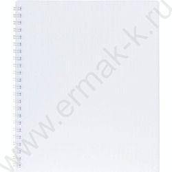 Тетрадь  80л клетка/спираль/пластик.обл. "VELVET  Белая" | Фото 1