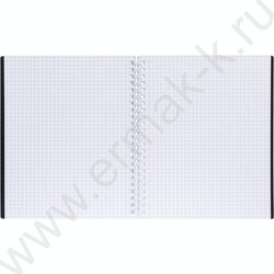 Тетрадь  80л клетка/спираль/пластик.обл. "VELVET  Черная" | Фото 2