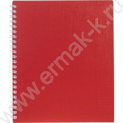 Тетрадь  80л клетка/спираль/пластик.обл. "CANVAS  Красная" | Фото 1