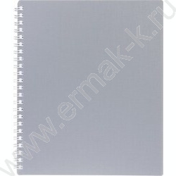 Тетрадь  80л клетка/спираль/пластик.обл. "CANVAS  Серая" | Фото 1