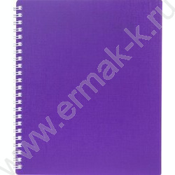 Тетрадь  80л клетка/спираль/пластик.обл. "CANVAS  Фиолетовая" | Фото 1
