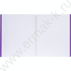 Тетрадь  80л клетка/спираль/пластик.обл. "CANVAS  Фиолетовая" | Фото 2
