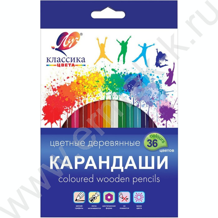 Карандаши  36цв "Классика" /деревянные/ европодвес | Фото 1