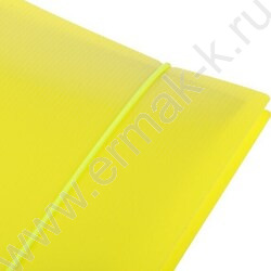 Тетрадь 120л клетка/кольца/пластик.обл./резинка "LINE  NEON Желтая" | Фото 3