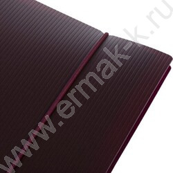 Тетрадь 120л клетка/кольца/пластик.обл./резинка "VELVET Бордо" | Фото 3