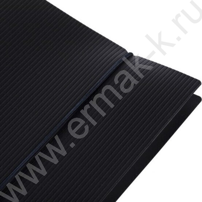 Тетрадь 120л клетка/кольца/пластик.обл./резинка "VELVET Черная" | Фото 3