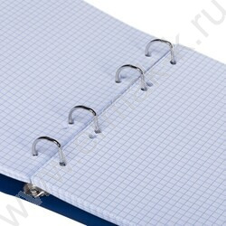 Тетрадь 120л клетка/кольца/пластик.обл./резинка "CANVAS Синяя" | Фото 2