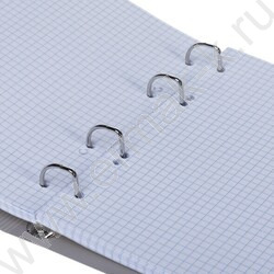 Тетрадь 120л клетка/кольца/пластик.обл./резинка "CANVAS Серая" | Фото 2