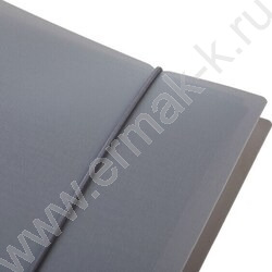 Тетрадь 120л клетка/кольца/пластик.обл./резинка "CANVAS Серая" | Фото 3