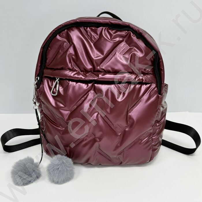 Рюкзак универсальный, болоньевая ткань, передний карман, красный | Фото 1