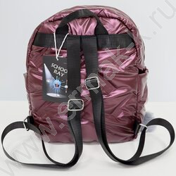 Рюкзак универсальный, болоньевая ткань, передний карман, красный | Фото 2