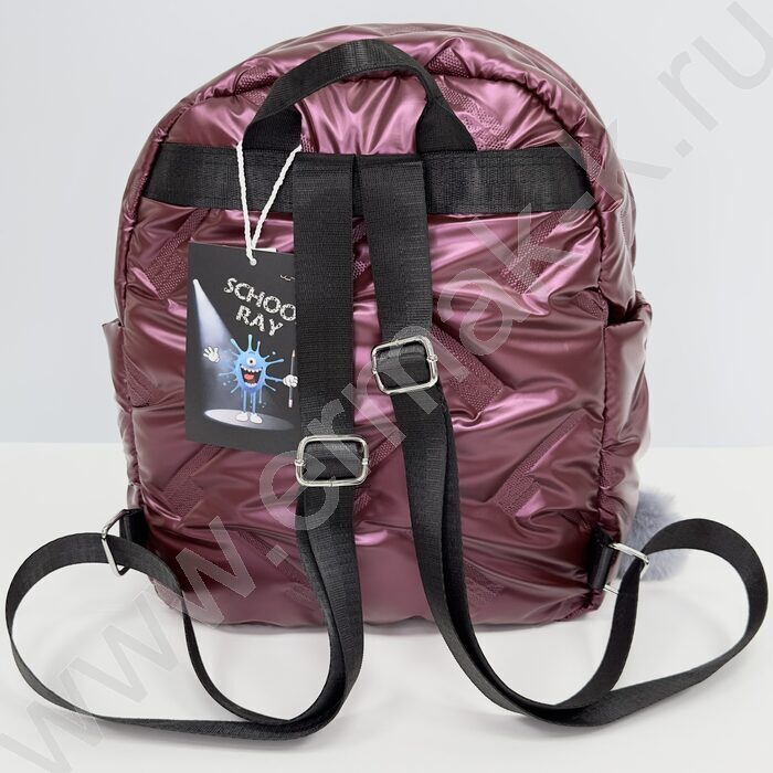 Рюкзак универсальный, болоньевая ткань, передний карман, красный | Фото 2