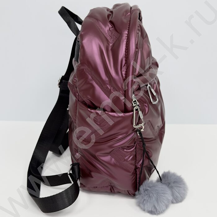 Рюкзак универсальный, болоньевая ткань, передний карман, красный | Фото 4