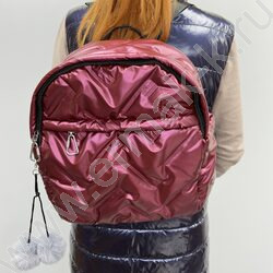 Рюкзак универсальный, болоньевая ткань, передний карман, красный | Фото 6